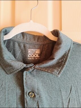 32° Cool Men's Heather Gray-Green Polo